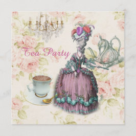rosa Marie Antoinette vintage paris tekopp Inbjudningar