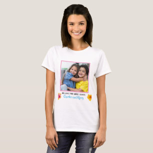 Rosa Marked We Kärlek You Moster Script Photo T Shirt