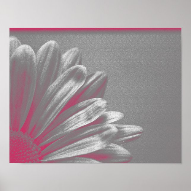 Rosa markerad blomma poster (Framsidan)