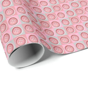 Rosa markerad knappmönster presentpapper