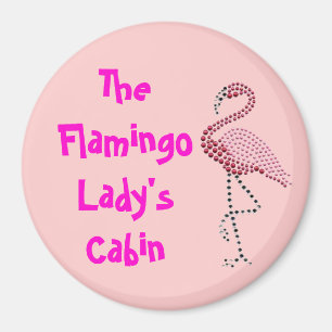Rosa markör för Flamingorepresentationsrumdörr Magnet