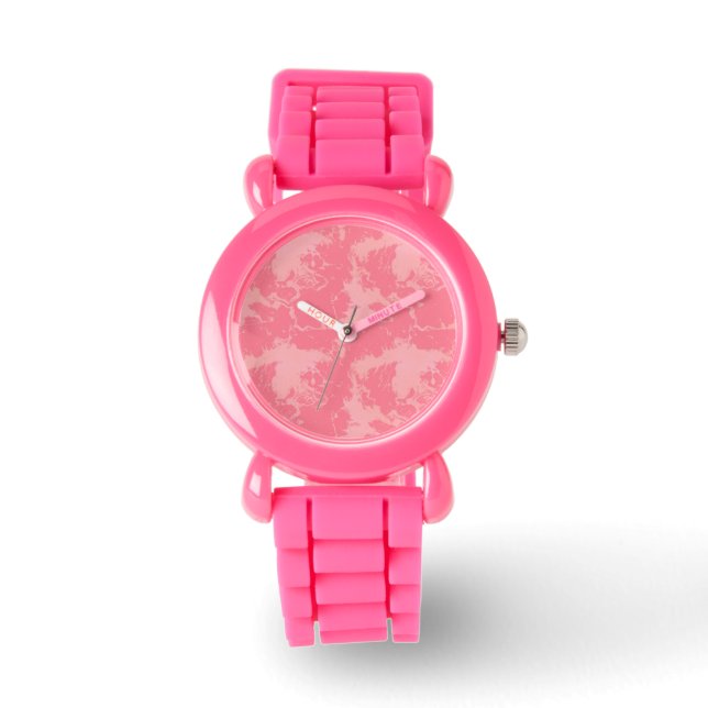 Rosa MarLED Cloud abstrakt Armbandsur (Framsida)