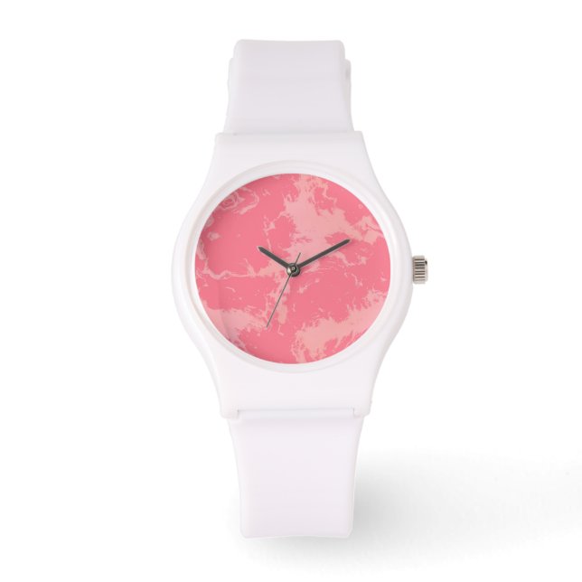 Rosa MarLED Cloud abstrakt Armbandsur (Framsida)