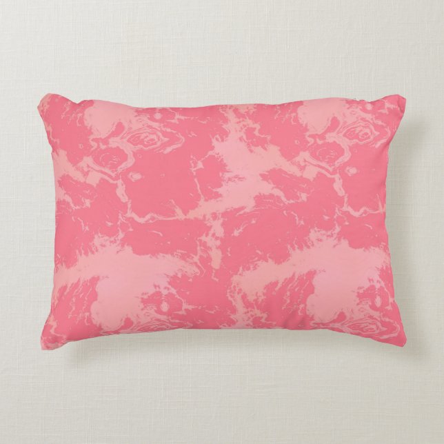 Rosa MarLED Cloud abstrakt Prydnadskudde (Framsidan)