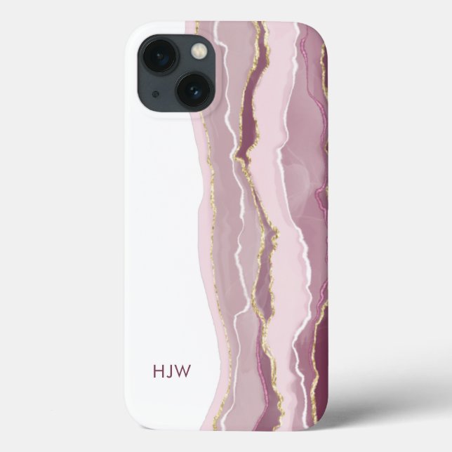 Rosa Marmor iPhone-fodral (Baksida)