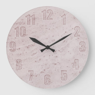 Rosa marmor med utskärningsnummer stor klocka