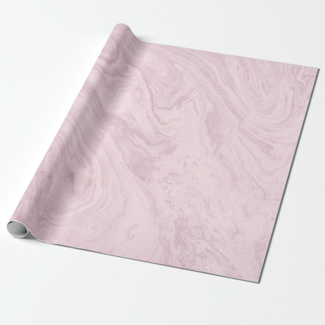 Rosa Marmor Presentpapper (Utrullad)