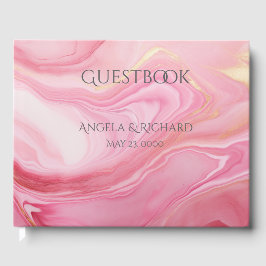 Rosa marmorerad bakgrund gästböcker
