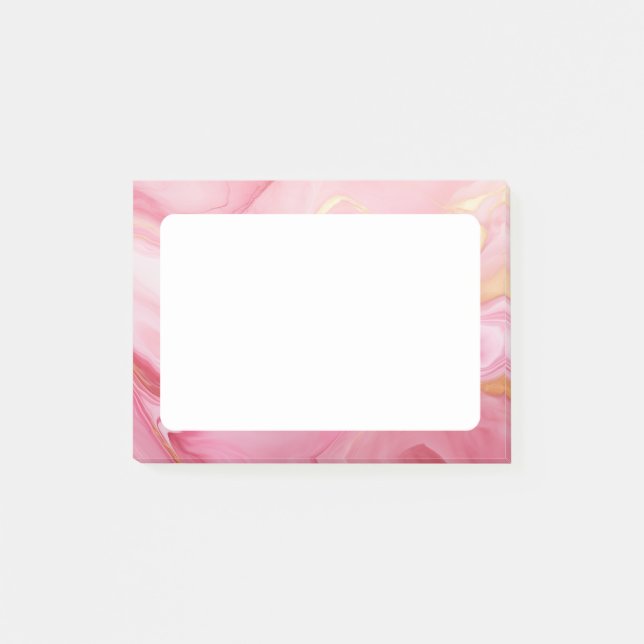 Rosa marmorerad bakgrund post-it block (Framsida)