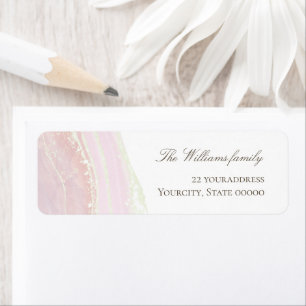 rosa marmoretikett returadress etikett