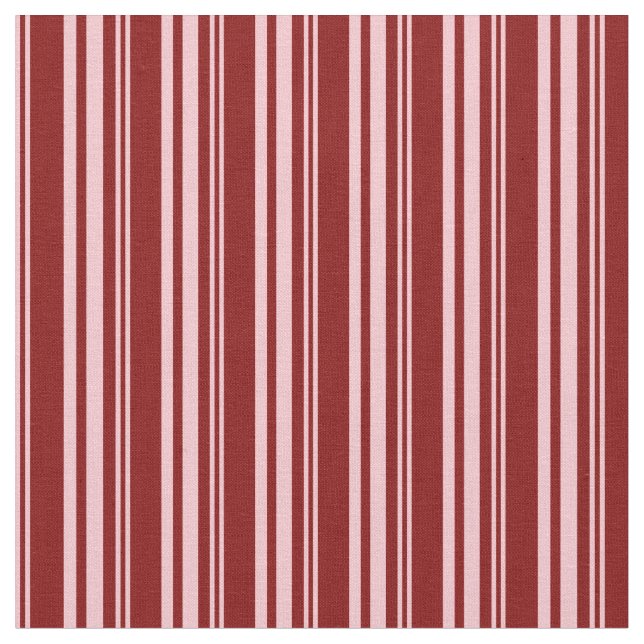 Rosa & Maroon Färgad Stripe Mönster Tyg (Närbild)