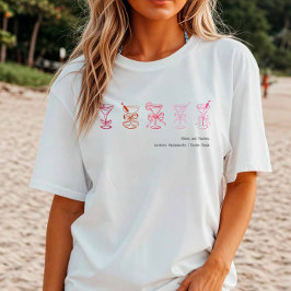 Rosa Martini Bachelorette Beach Cover-Up eller Sso T Shirt