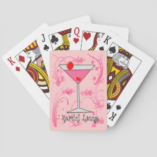 Rosa Martini - Martini vardagsrumcykel som leker Kortlek