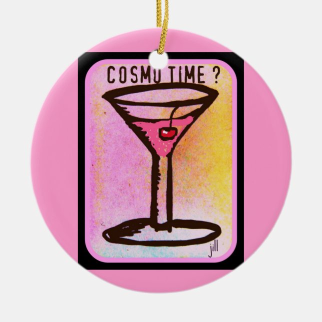 ROSA MARTINI TRYCK FÖR COSMO TIME JULGRANSPRYDNAD KERAMIK (Framsidan)