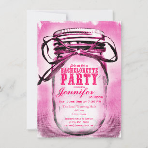Rosa Mason Burk Bachelorette-partiets inbjudningar