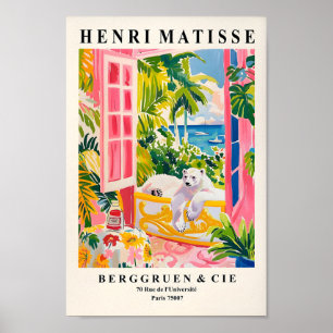 Rosa Matisse Print, Polar Bear in Bathtub Art Prin Poster