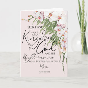 Rosa Matthew 6:33 Söka efter Guds kort