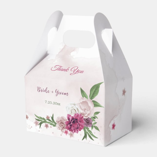 rosa mauve-blommor presentaskar (Framsidan Sidan)