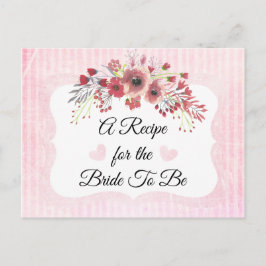 Rosa Mauve Coral  Rosa Recept Card Vykort