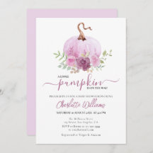  Rosa Mauve Dusty Little Pumpkin Baby Shower