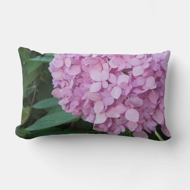 Rosa Mauve Hydrangea Lumbar Pillow Lumbarkudde (Framsida)