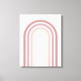 Rosa & Mauve Minimalist Rainbow Wall Art Canvas