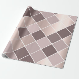 Rosa Mauve Ro Smala Geometry Chessboard Squares Presentpapper