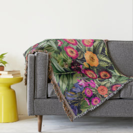 Rosa Meadow Blommigt Filt