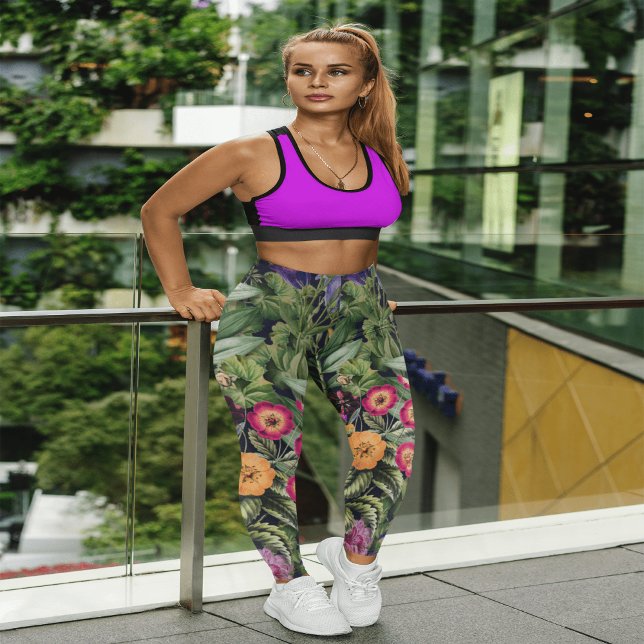 Rosa Meadow Blommigt Leggings (Skapare uppladdad)