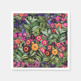 Rosa Meadow Blommigt Pappersservett