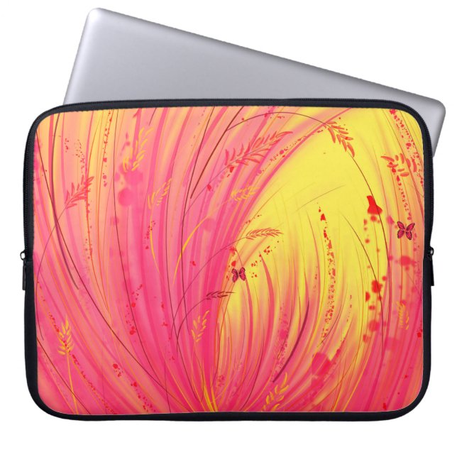 Rosa Meadow Laptop Fodral (Framsidan)