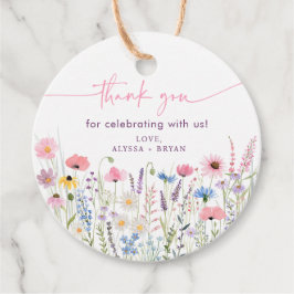Rosa Meadow WildblomBaby Shower Gåvor Etiketter