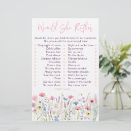 Rosa Meadow Wildblommor, skulle hon hellre leka?