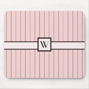 Rosa med Black Streck Mousepad Musmatta