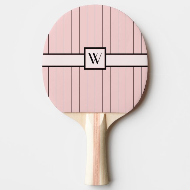 Rosa med Black Streck Ping Pong Paddle Pingisracket (Framsidan)