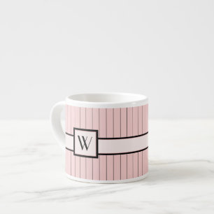 Rosa med Black Streck Specialty Mugg Espressomugg