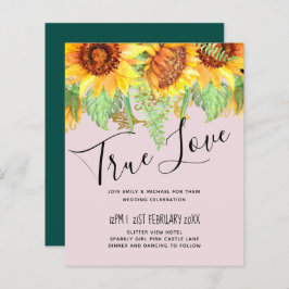  Rosa med budgeten för solblommor i Bröllop