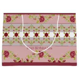 Rosa med Burgundy-Blommigt