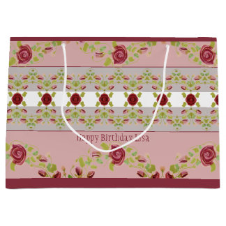 Rosa med Burgundy-Blommigt