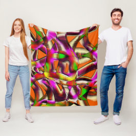 Rosa med färgade skrotade skärsår, berusade repor fleecefilt