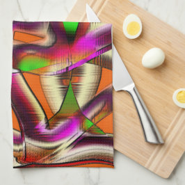 Rosa med färgade skrotade skärsår, berusade repor kökshandduk