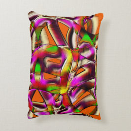 Rosa med färgade skrotade skärsår, berusade repor prydnadskudde