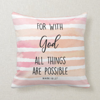 rosa med Gud att alla sak är möjliga Kudde