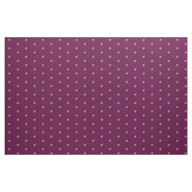 Rosa med Guld accent Houndstooth Fabric Tyg (Fat Quarter)