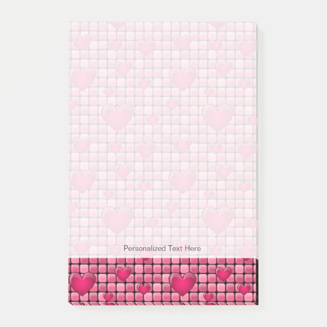Rosa med hörn post-it block (Framsida)