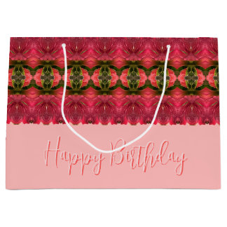 Rosa med korall och burgundi