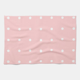 Rosa med Polka dots kökshandduk
