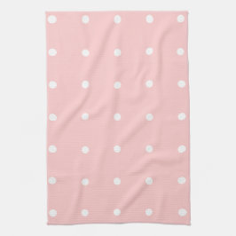 Rosa med Polka dots kökshandduk