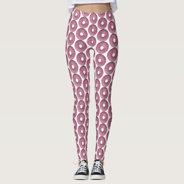 Rosa med sprinkler leggings (Framsida)