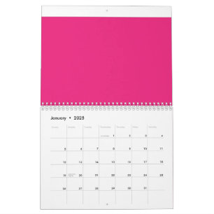 rosa med svart gräns kalender